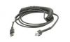 Coiled USB Cable Replacement for Barcode Scanners