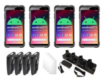 Bundle QTY (4) | Chainway C66 Wireless Android Barcode Scanner Handhelds, Zebra 2D/1D/QR Code Reader